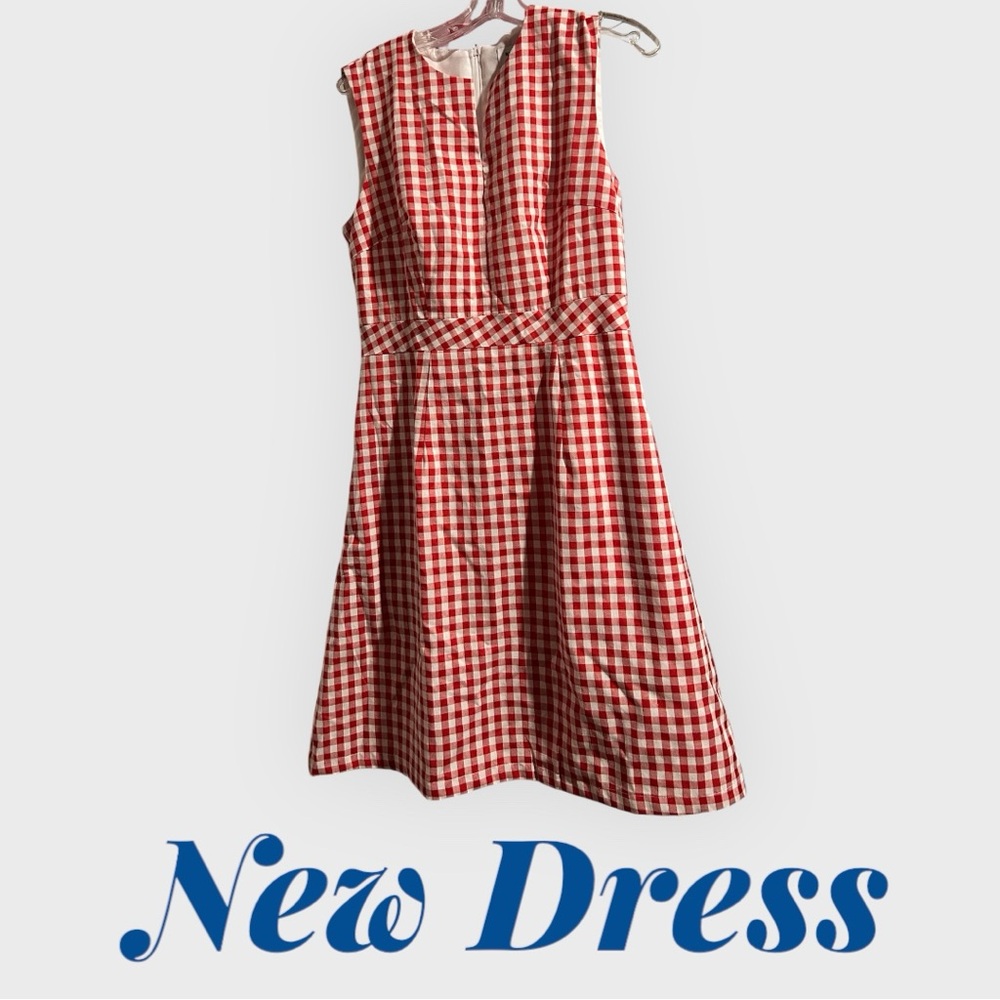 Magnolia Red and White Checkered Dress
